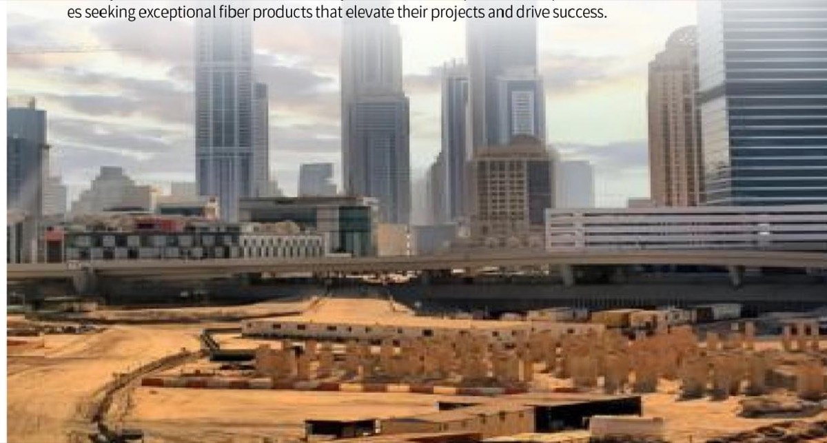 Dubai skyline and construction, where HILUX is headquartered